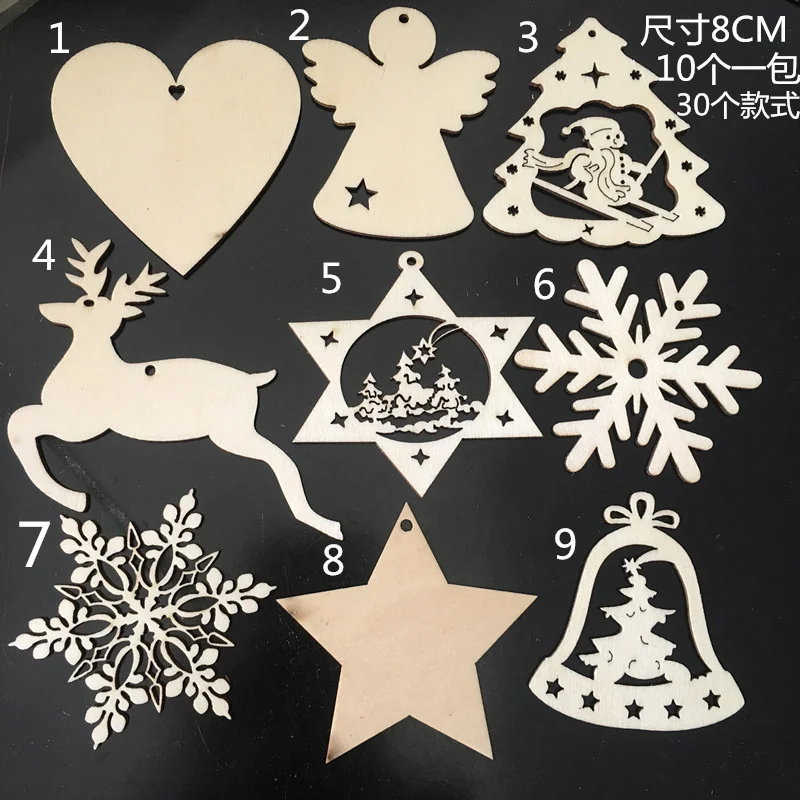 10PCS Wooden Christmas Ornaments Unfinished Wood Hanging Ornament Slices with Hole for Christmas Party Decorations, DIY Crafts
10PCS Wooden Christmas Ornaments Unfinished Wood Hanging Ornament Slices with Hole for Christmas Party Decorations, DIY Crafts
