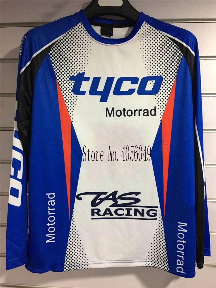 

Moto GP TAS Men's Long Sleeve Motorcycle T-shirts Tyco Motorrad Motocross Jersey Polyester Motorsport Cycling shirt for BMW tee