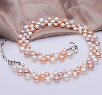 New Multilayer Pearl Necklaces Multicolor Choker Fashion Pearl Jewelry Wedding Necklace Bridal Genuine Pearl Short Necklace
New Multilayer Pearl Necklaces Multicolor Choker Fashion Pearl Jewelry Wedding Necklace Bridal Genuine Pearl Short Necklace
