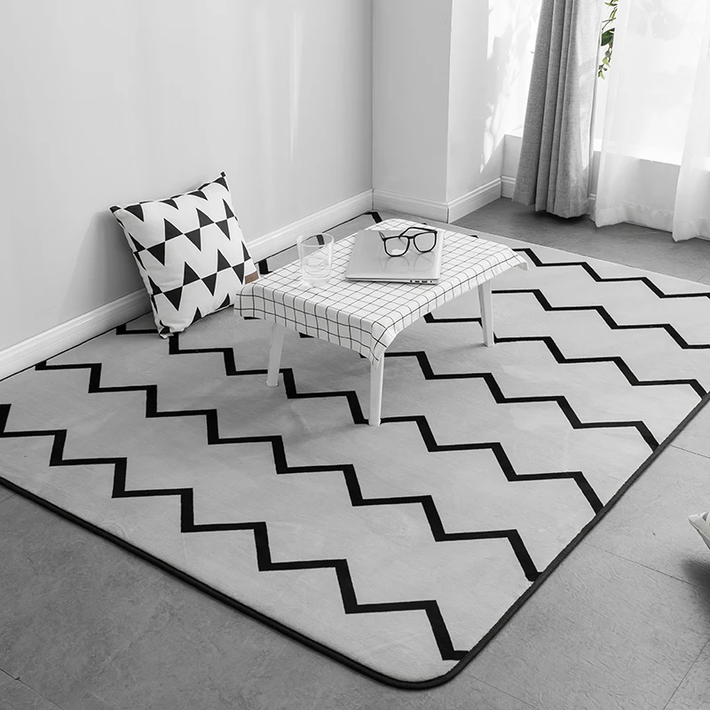 Fashion Simplicity Greyish Brief Black Zigzag Living Room Bedroom Short Plush Decorative Carpet Area Rug Bathroom Floor Door Mat
Fashion Simplicity Greyish Brief Black Zigzag Living Room Bedroom Short Plush Decorative Carpet Area Rug Bathroom Floor Door Mat