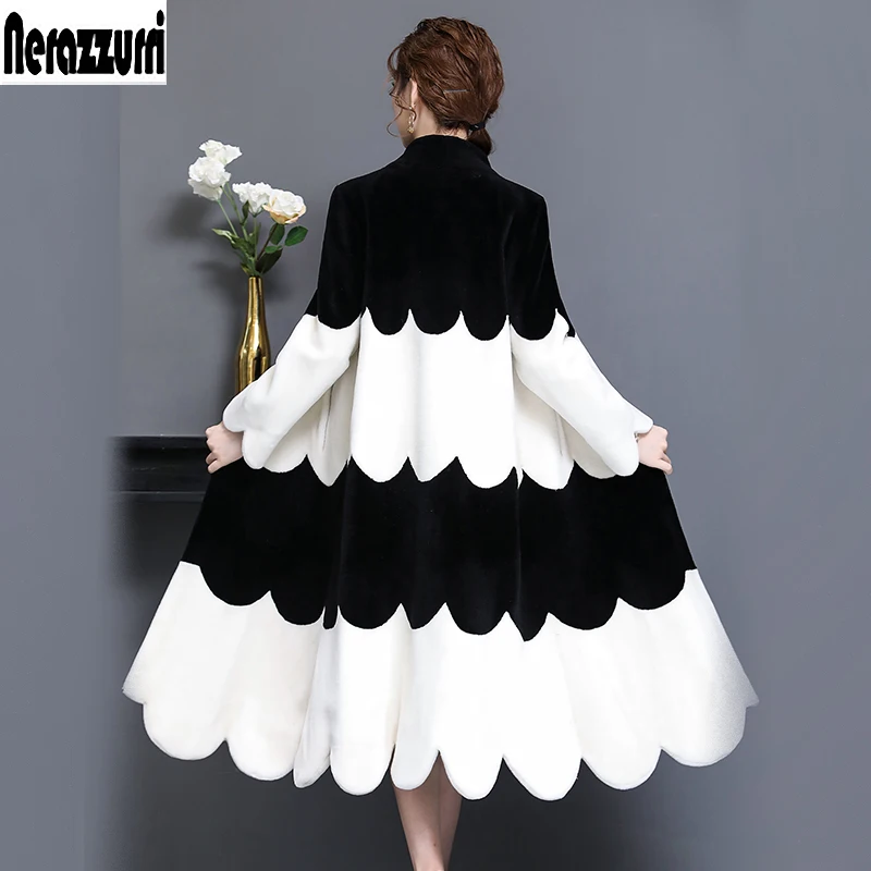 Nerazzurri Real fur coat long female winter natural sheep fur coats women patchwork plus size sheared lamb fur overcoat 5xl 6xl
Nerazzurri Real fur coat long female winter natural sheep fur coats women patchwork plus size sheared lamb fur overcoat 5xl 6xl