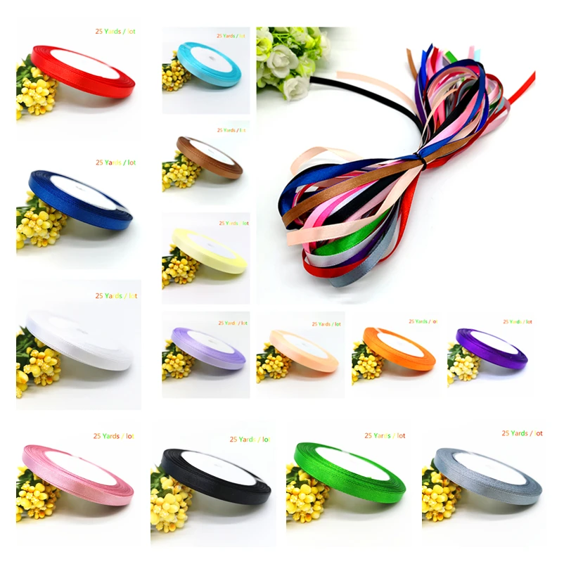 1/4" 6mm Silk Satin Ribbon For Wedding Party Decoration Invitation Card Gift Wrapping Christmas Ribbon
1/4" 6mm Silk Satin Ribbon For Wedding Party Decoration Invitation Card Gift Wrapping Christmas Ribbon