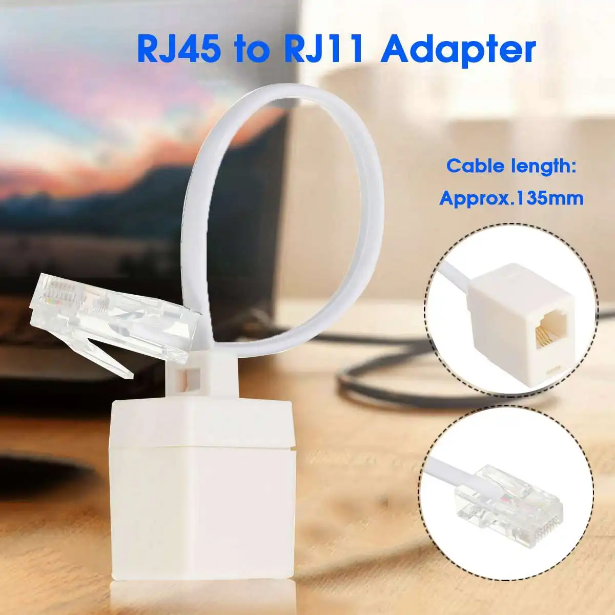 Lowest Price High Quality RJ11 6P4C Female To Ethernet RJ45 8P8C Male F/M Adapter Converter Cable White Hot Sale
Lowest Price High Quality RJ11 6P4C Female To Ethernet RJ45 8P8C Male F/M Adapter Converter Cable White Hot Sale
