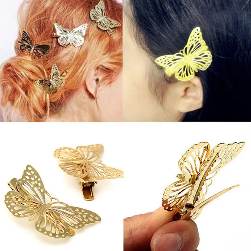 2 Pcs/lot Women Butterfly Hair Clips For Girls Hairpins Hollow Golden Boho Barrettes Elegant Retro Lady Accesorios
2 Pcs/lot Women Butterfly Hair Clips For Girls Hairpins Hollow Golden Boho Barrettes Elegant Retro Lady Accesorios