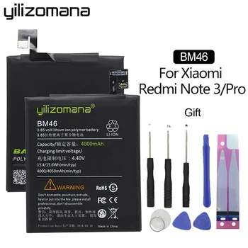 YILIZOMANA For Xiaomi BM46 Battery For Xiaomi Redmi Note 3 Mi Note3 Pro 4000/4050mAh Mobile Phone Batteries Retail Package
YILIZOMANA For Xiaomi BM46 Battery For Xiaomi Redmi Note 3 Mi Note3 Pro 4000/4050mAh Mobile Phone Batteries Retail Package