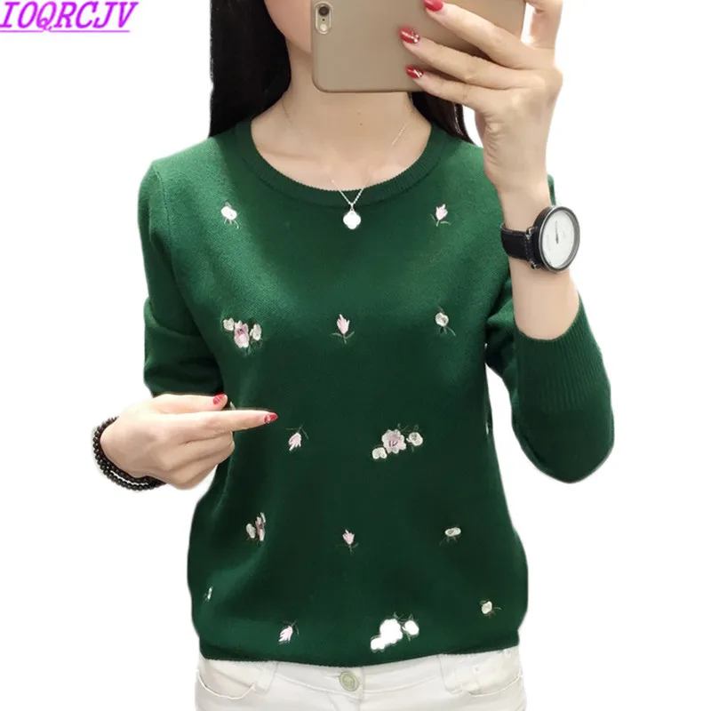2018 Spring New Embroidery Pullover Women Sweater Long-sleeved Short Knit Tops Student Autumn Winter Bottoming Shirt Female H12
2018 Spring New Embroidery Pullover Women Sweater Long-sleeved Short Knit Tops Student Autumn Winter Bottoming Shirt Female H12