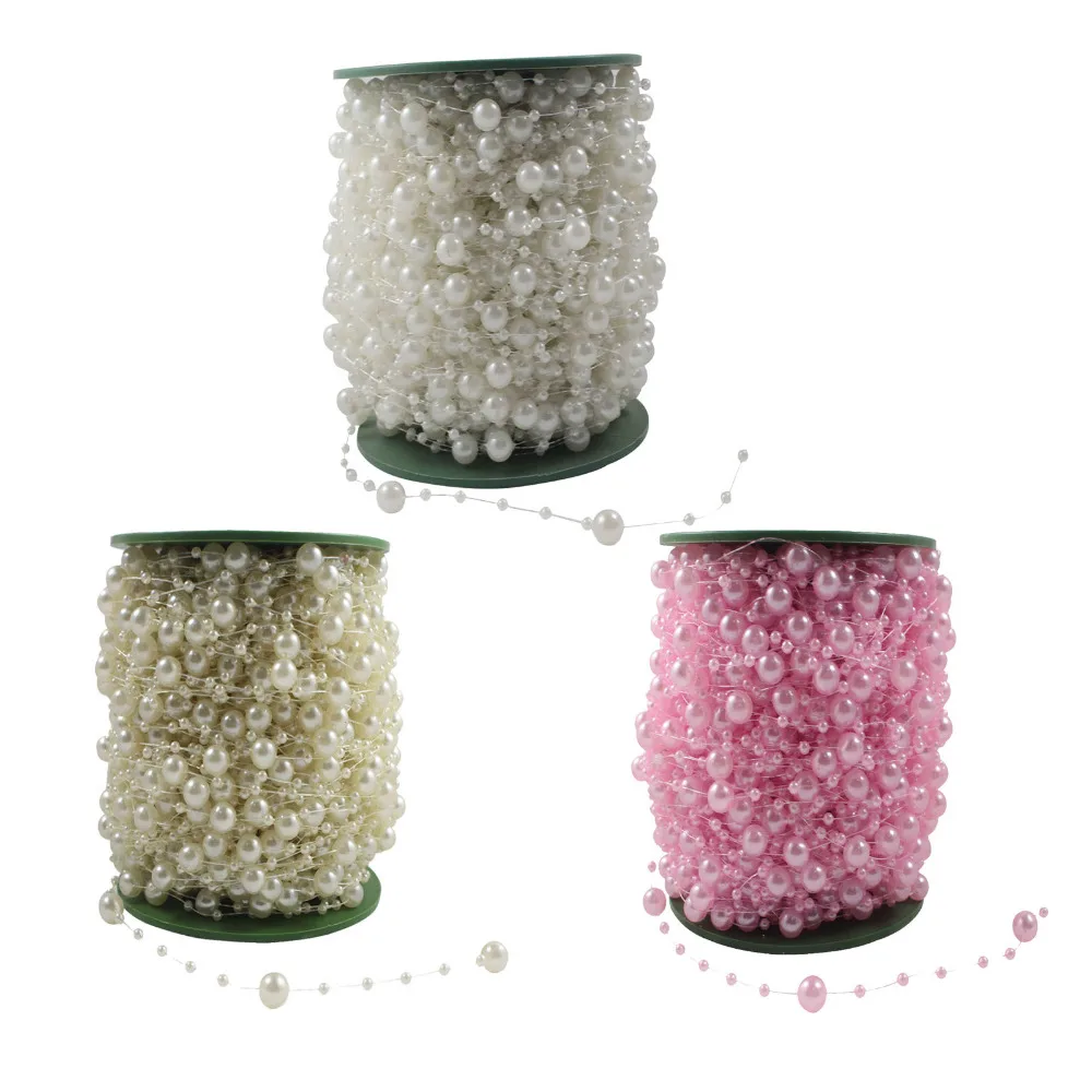 Ourwarm 2*5Meters Fishing Line Artificial Pearls Beads Chain Garland Flowers DIY HeadBand Bride Jewelry Wedding Party Decoration
Ourwarm 2*5Meters Fishing Line Artificial Pearls Beads Chain Garland Flowers DIY HeadBand Bride Jewelry Wedding Party Decoration