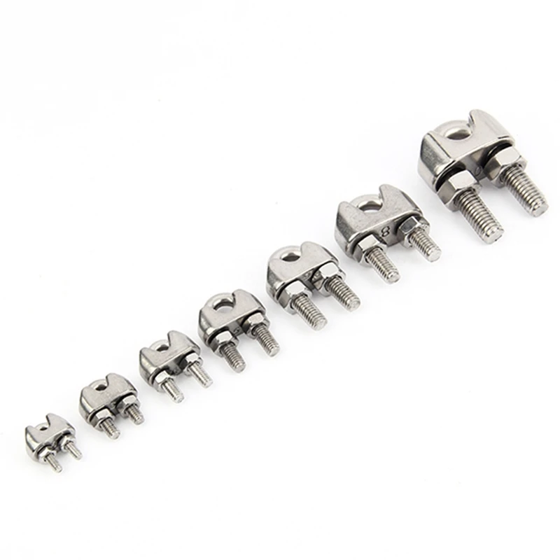 1Pcs Clip 304 Stainless Steel Wire Rope Simple Grip M2/M3/M4/M5/M6/M8/M10 Cable Clamps Caliper U Shape Wire Rope Clamp Thimble
1Pcs Clip 304 Stainless Steel Wire Rope Simple Grip M2/M3/M4/M5/M6/M8/M10 Cable Clamps Caliper U Shape Wire Rope Clamp Thimble