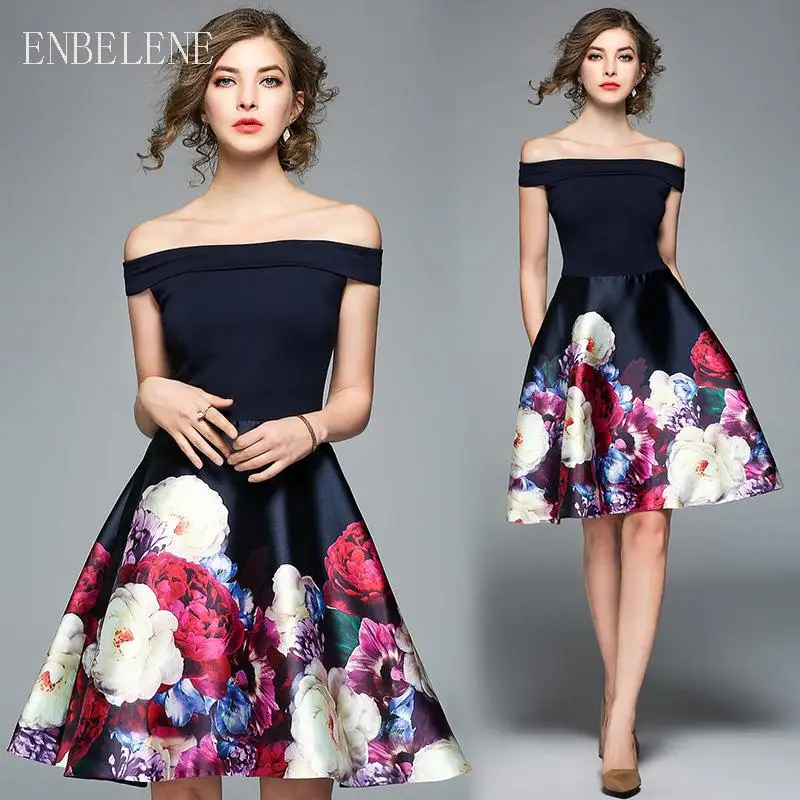 2019 Summer Ladies Elegant Printing Off Shoulder Dress Women Slash Neck Floral Slim Dresses Female A-line One Piece Party Gh258
2019 Summer Ladies Elegant Printing Off Shoulder Dress Women Slash Neck Floral Slim Dresses Female A-line One Piece Party Gh258