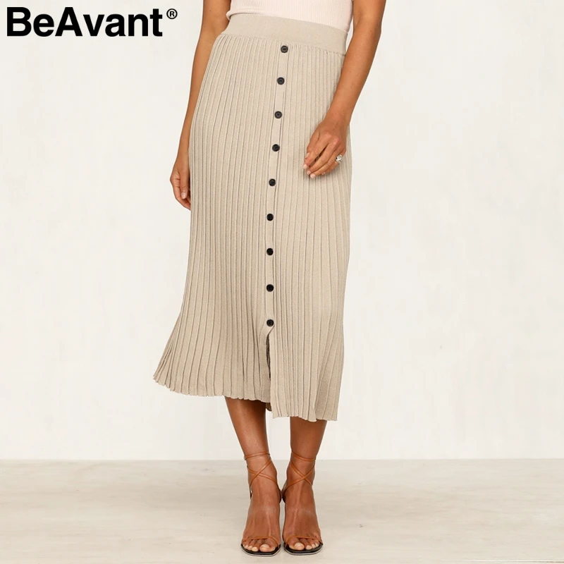 BeAvant Buttons bodycon knitted skirts women Vintage a-line striped midi skirts female Elegant office ladies pencil skirts 2019
BeAvant Buttons bodycon knitted skirts women Vintage a-line striped midi skirts female Elegant office ladies pencil skirts 2019