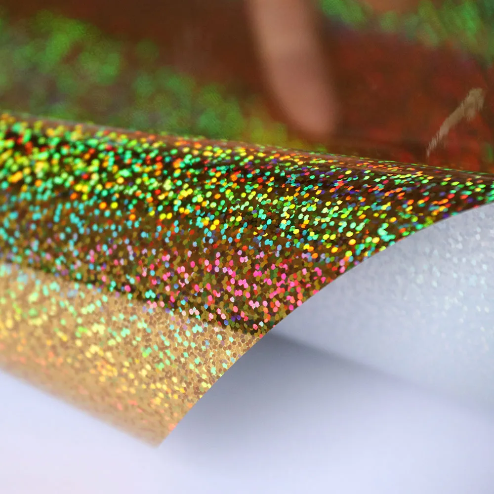 Width 50cm/20" Gold Holographic Heat Transfer Vinyl Film Heat Press Machine T-shirt Film for Iron On HTV Printing
Width 50cm/20" Gold Holographic Heat Transfer Vinyl Film Heat Press Machine T-shirt Film for Iron On HTV Printing