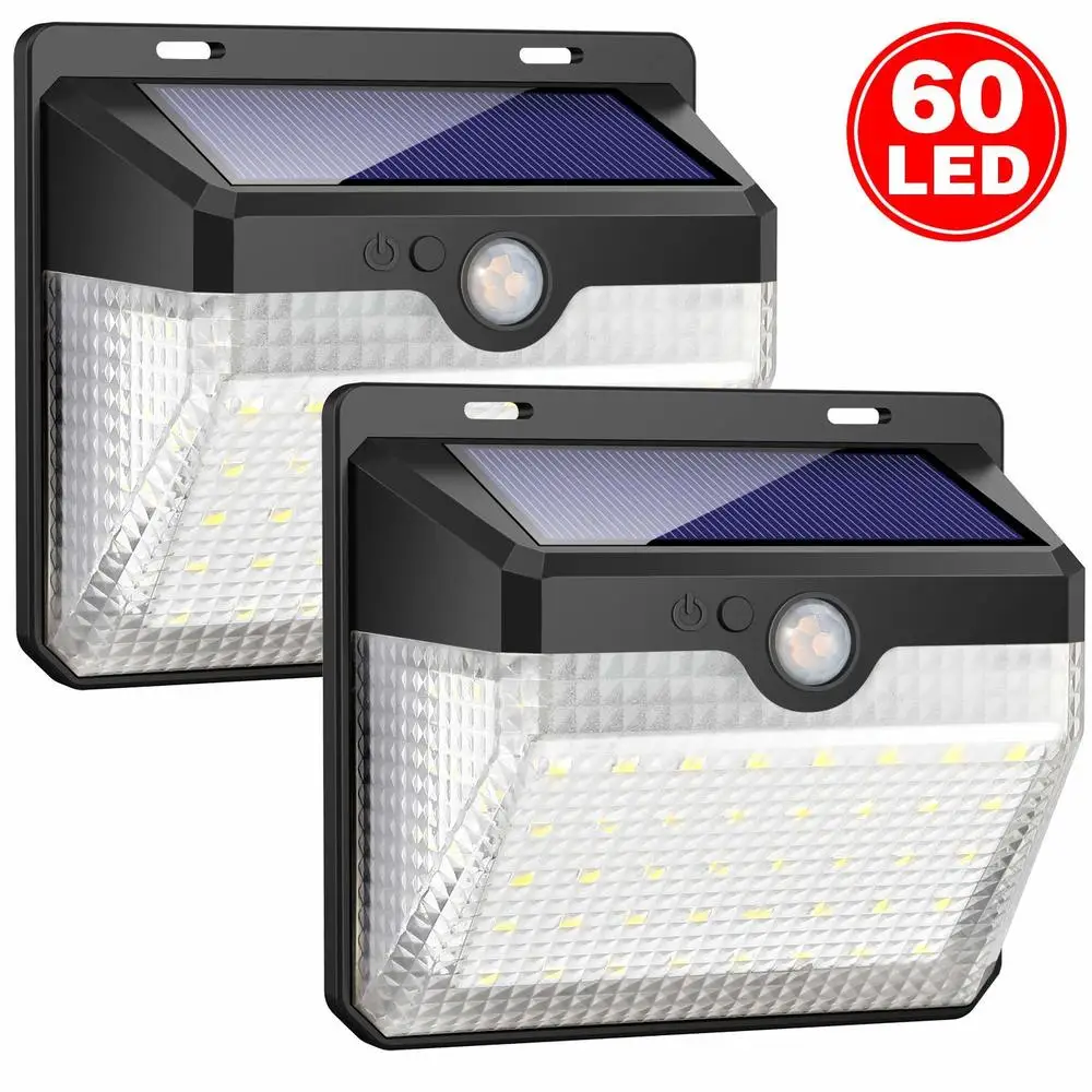 1 Pack 60 LEDs Solar Lights Outdoor Solar Powered Motion Sensor Lights Waterproof Security Wireless Wall Light for Outdoor Fence
1 Pack 60 LEDs Solar Lights Outdoor Solar Powered Motion Sensor Lights Waterproof Security Wireless Wall Light for Outdoor Fence