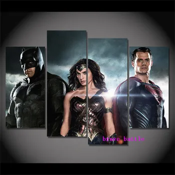 Wonder Woman Batman Superman 4 Pieces Canvas Painting Print Living Room Home Decor Modern Wall Art Oil Painting
Wonder Woman Batman Superman 4 Pieces Canvas Painting Print Living Room Home Decor Modern Wall Art Oil Painting
