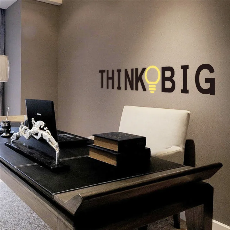 % Vinyl Quotes Wall Stickers THINK BIG Removable Decorative Decals for office Decor Wall Sticker Decal Mural Home decoration
% Vinyl Quotes Wall Stickers THINK BIG Removable Decorative Decals for office Decor Wall Sticker Decal Mural Home decoration