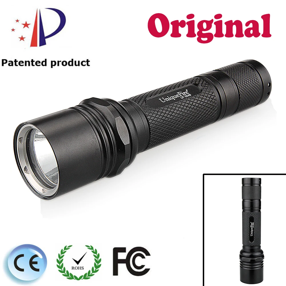 UiqueFire UF-504B XML LED Torch 1200 Lumens High Frequency Flat Flashlight Tail Cap Switch Operateing For Camping | Освещение