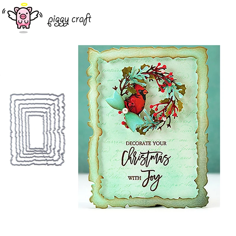 Piggy 6pcs/Set Torn Rectangle Frame Stencil Metal Cutting Dies Stencil for DIY Scrapbooking Album Embossing Paper Cards
Piggy 6pcs/Set Torn Rectangle Frame Stencil Metal Cutting Dies Stencil for DIY Scrapbooking Album Embossing Paper Cards