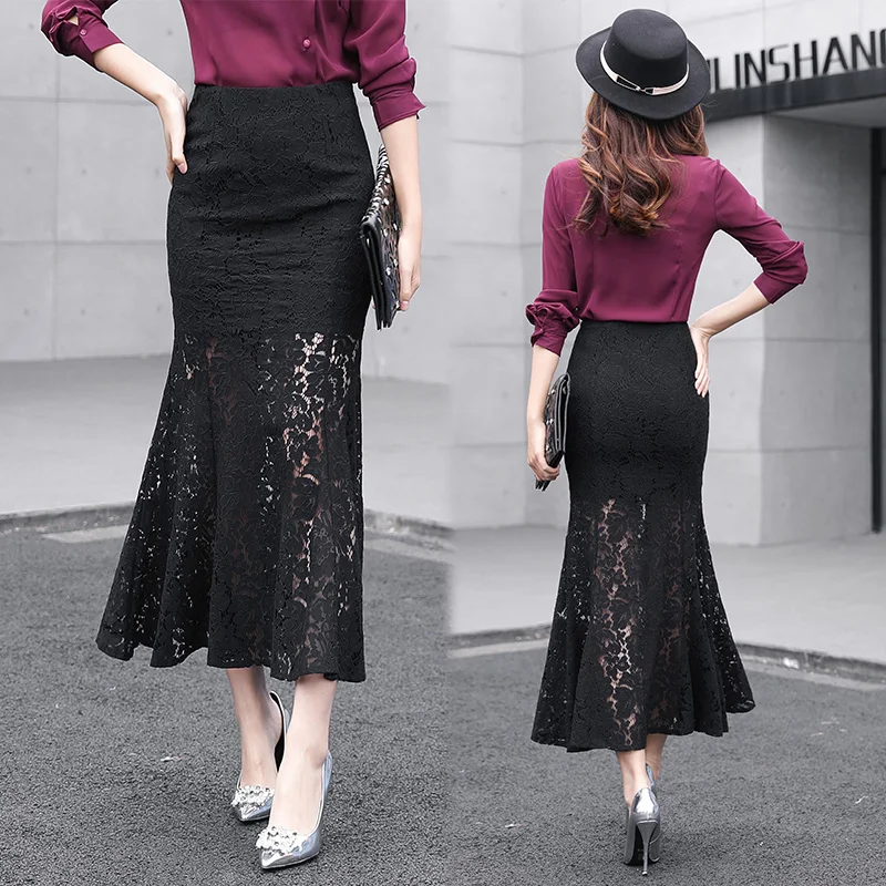 Free Shipping 2019 Slim High Waist Long Maxi Lace Flower Skirts For Women Plus Size S-2XL Mermaid Style Skirts Spring And Summer
Free Shipping 2019 Slim High Waist Long Maxi Lace Flower Skirts For Women Plus Size S-2XL Mermaid Style Skirts Spring And Summer