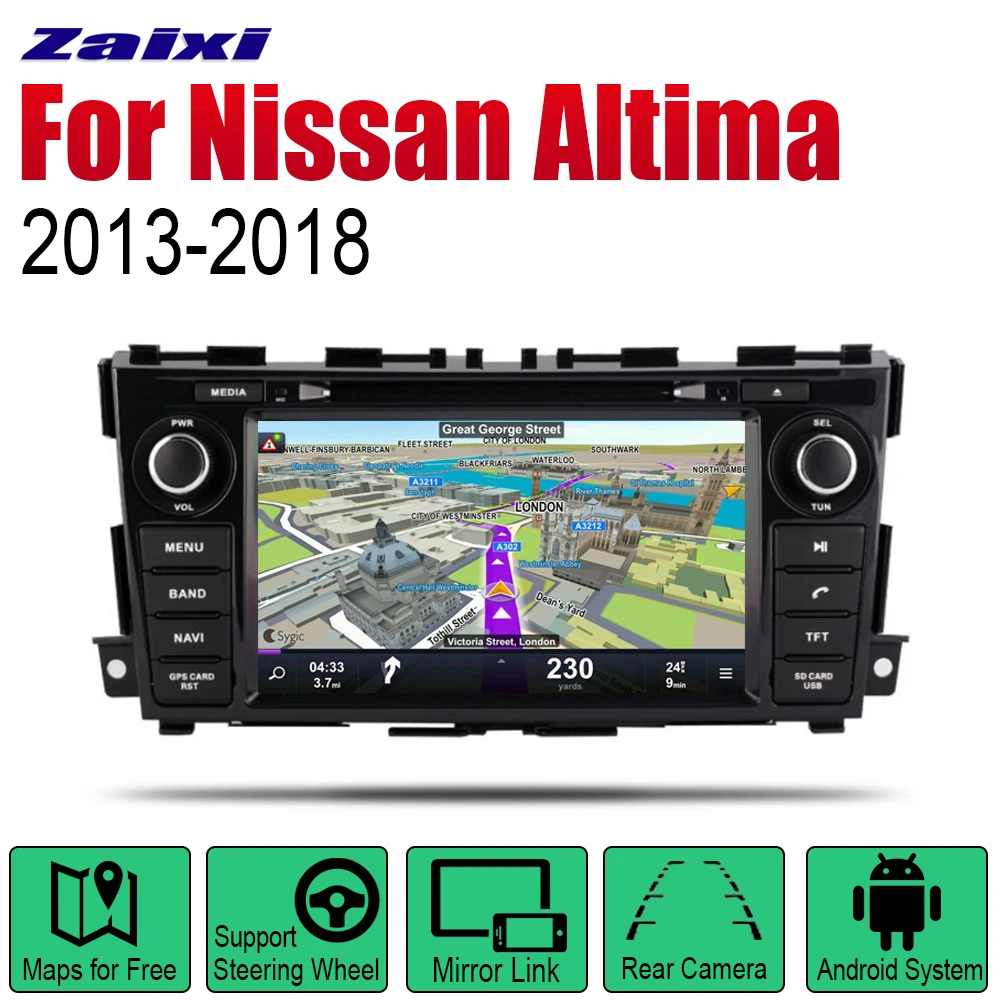 Android Car Radio Stereo GPS Navigation For Nissan Altima / Teana 2013~2018 Bluetooth wifi 2din Car Radio Stereo Multimedia Play
Android Car Radio Stereo GPS Navigation For Nissan Altima / Teana 2013~2018 Bluetooth wifi 2din Car Radio Stereo Multimedia Play