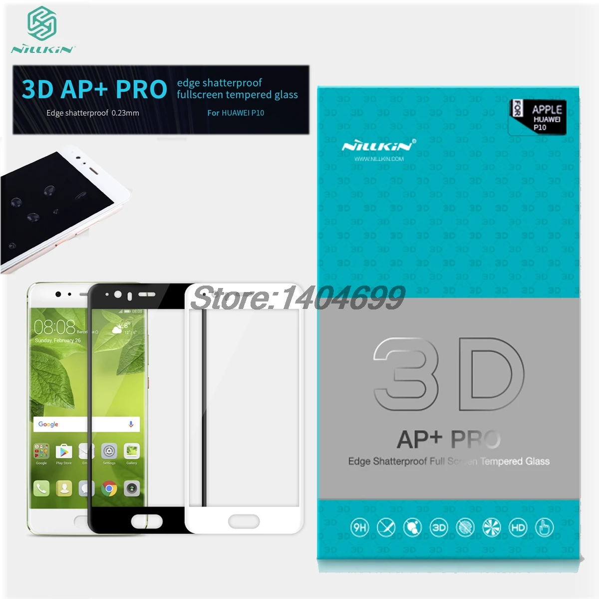 Screen Protector Huawei P10 Tempered Glass 3D Nillkin AP+ PRO 0.23mm Carbon Fiber Soft Side Full Cover Glass For Huawei P10
Screen Protector Huawei P10 Tempered Glass 3D Nillkin AP+ PRO 0.23mm Carbon Fiber Soft Side Full Cover Glass For Huawei P10