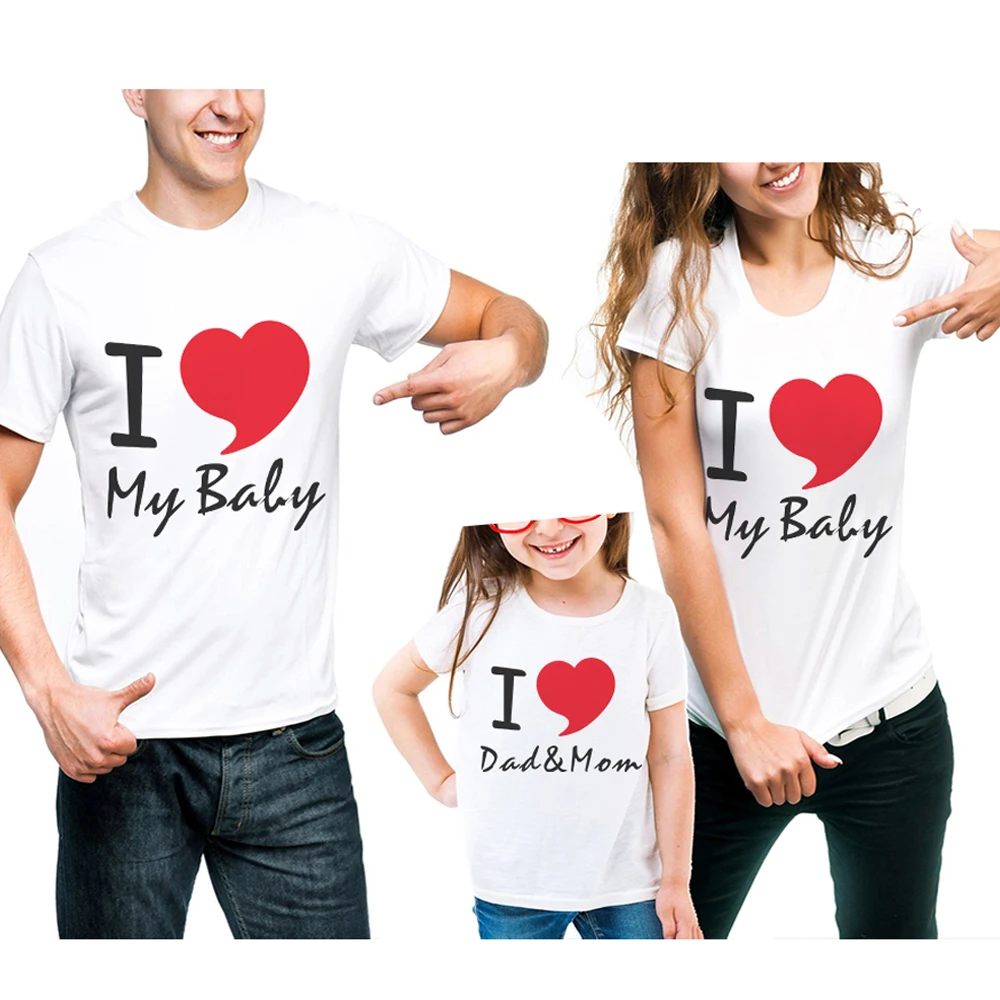I Love Heart My Baby Ladies T-Shirt
