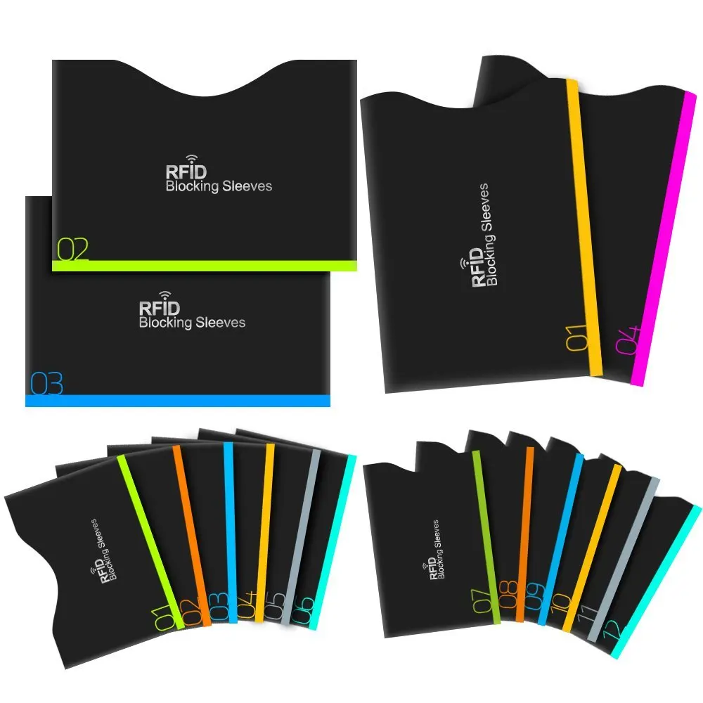 Nulaxy 16 Pieces/Set RFID Blocking Sleeves Anti Theft RFID Card Protector RFID Blocking Sleeve Identity Theft Protection
Nulaxy 16 Pieces/Set RFID Blocking Sleeves Anti Theft RFID Card Protector RFID Blocking Sleeve Identity Theft Protection