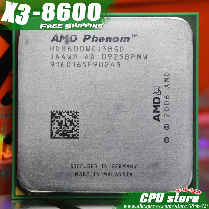 AMD Phenom X3 8600 2.3GHz Triple Core Processor Socket AM2/AM2+ 940-pin cpu, 95W L3=2M, there are, sell X3 8650
AMD Phenom X3 8600 2.3GHz Triple Core Processor Socket AM2/AM2+ 940-pin cpu, 95W L3=2M, there are, sell X3 8650