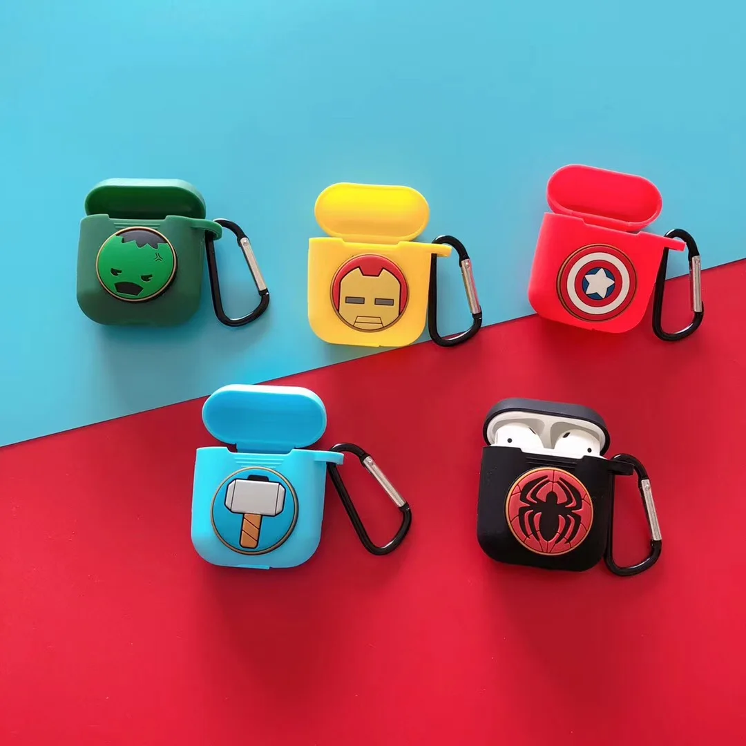 Silicone Protective Earphone Case for AirPods 1 2 Wireless Bluetooth Headphone for Marvel Cartoon Earphone Bag for Apple AirPods
Silicone Protective Earphone Case for AirPods 1 2 Wireless Bluetooth Headphone for Marvel Cartoon Earphone Bag for Apple AirPods
