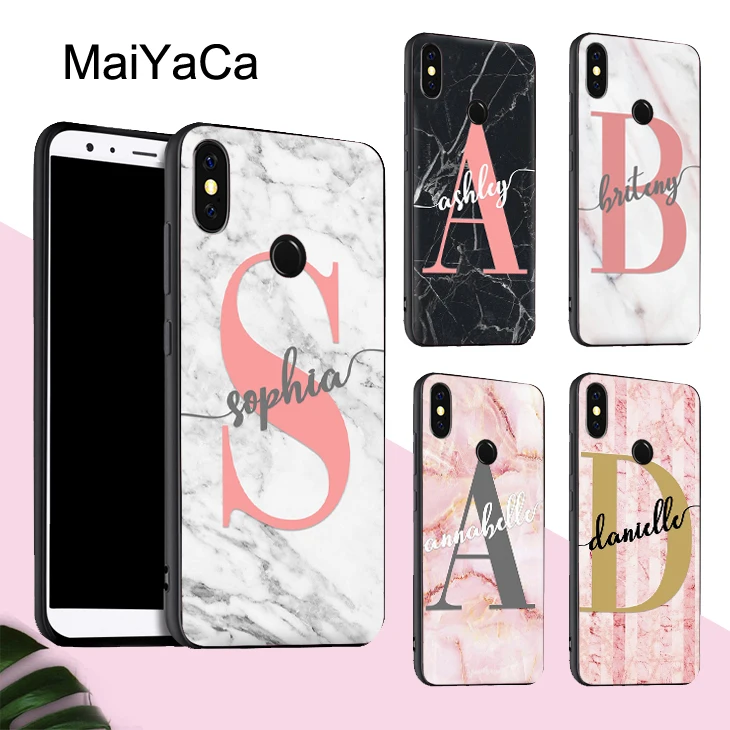 MaiYaCa Custom Name Marble Silicone Case For Xiaomi Redmi Note 5 Plus Mi 8 Lite 9 A2 Note 7 Case Redmi 4X 6 Pro S2 Max 3 Cover 
MaiYaCa Custom Name Marble Silicone Case For Xiaomi Redmi Note 5 Plus Mi 8 Lite 9 A2 Note 7 Case Redmi 4X 6 Pro S2 Max 3 Cover