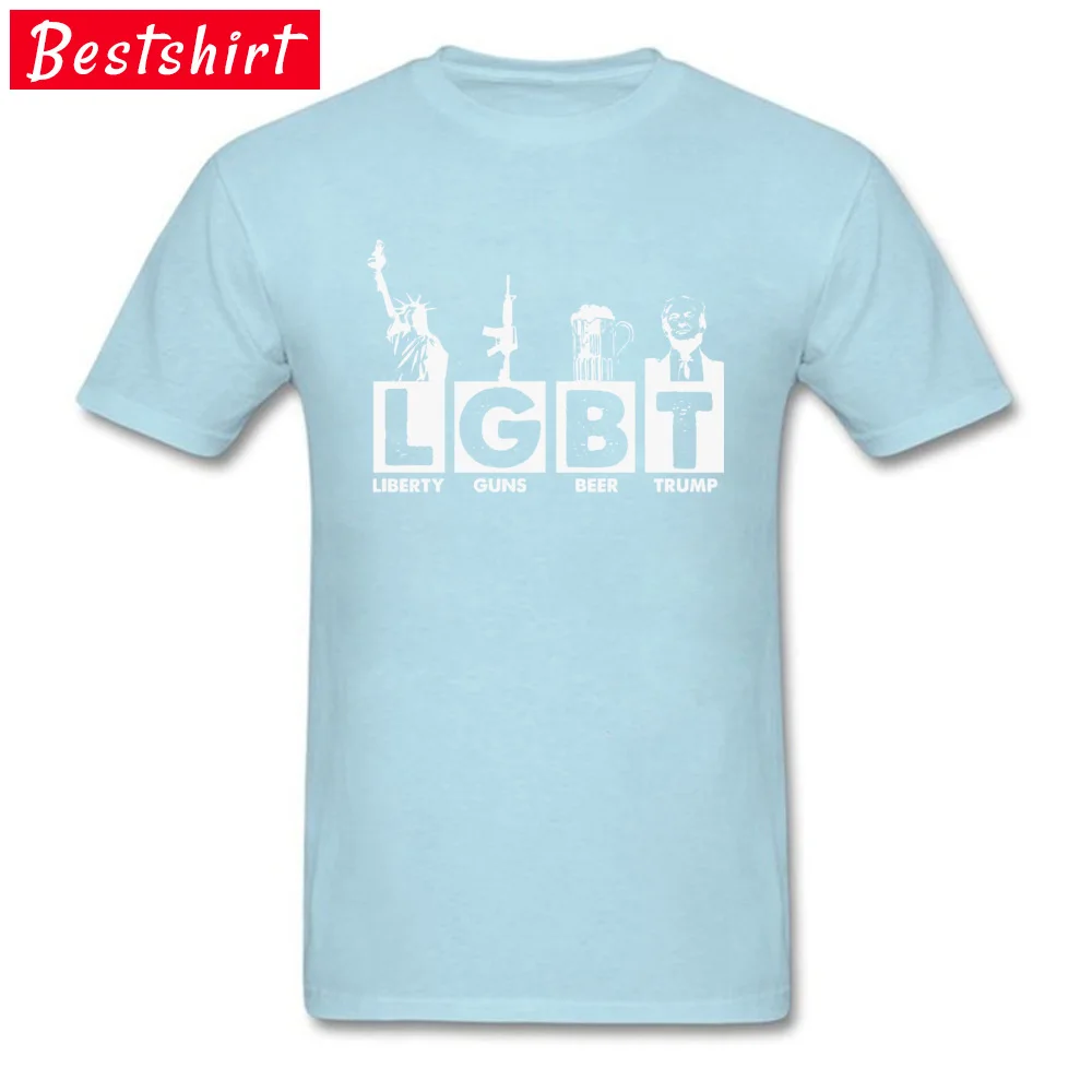 Liberty-Guns-Beer-Trump- New Arrival Short Sleeve Casual T Shirt 100% Cotton Round Collar Men Tops T Shirt T Shirts Lovers Day Liberty-Guns-Beer-Trump- light