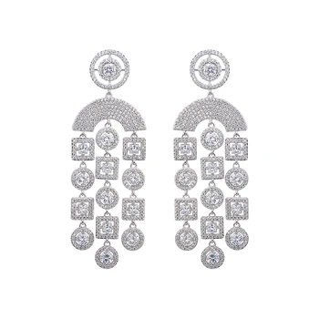 YAN MEI High quality Tassel Waterdrop CZ Earring Silver Color Luxury Stud Earrings For Women GLE5861Y
YAN MEI High quality Tassel Waterdrop CZ Earring Silver Color Luxury Stud Earrings For Women GLE5861Y