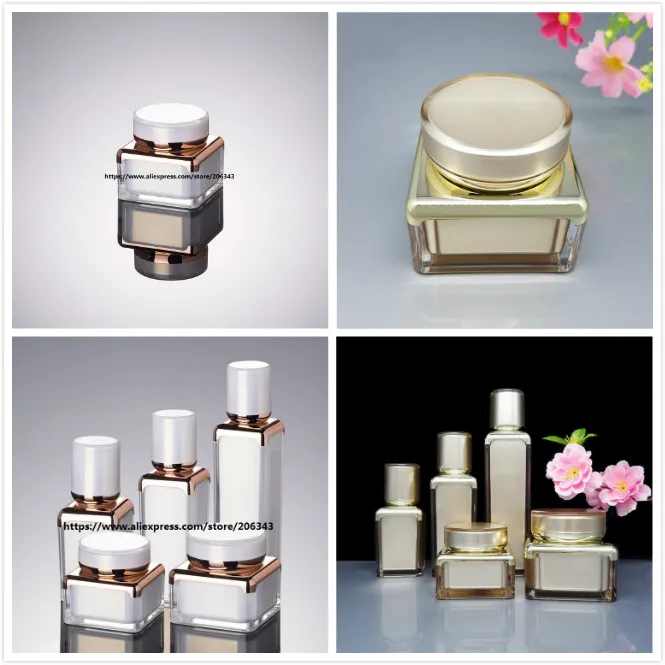 30g pearl white/ gold square shape acrylic jar for day cream/night cream/gel/moisturizer/essence plastic jar packing
30g pearl white/ gold square shape acrylic jar for day cream/night cream/gel/moisturizer/essence plastic jar packing