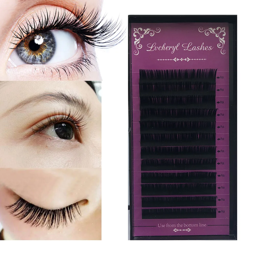 Lvcheryl Silk Soft Individual Eyelash Extensions C/D Curl Russian Volume Lashes False Eyelash Extension 12 Lines/Tray
Lvcheryl Silk Soft Individual Eyelash Extensions C/D Curl Russian Volume Lashes False Eyelash Extension 12 Lines/Tray