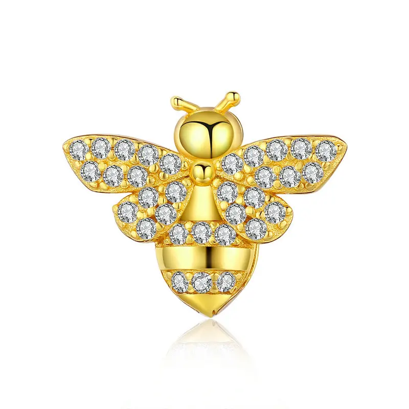 925 Sterling Silver Zircon Bee Clear CZ Beads Charm fit Original Pandora Bracelet Bangle Beads for Women Jewelry Making
925 Sterling Silver Zircon Bee Clear CZ Beads Charm fit Original Pandora Bracelet Bangle Beads for Women Jewelry Making