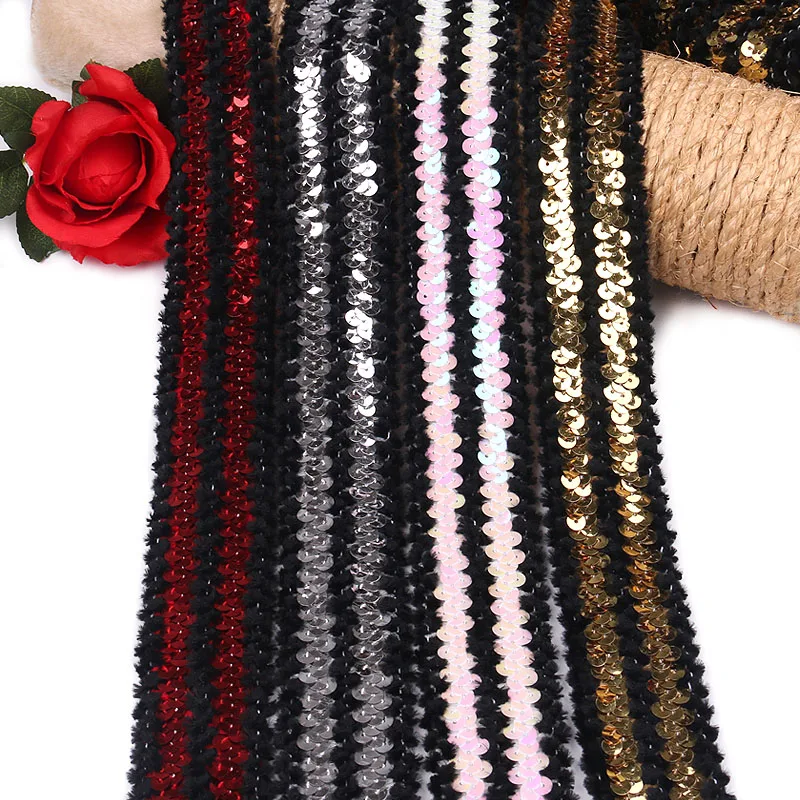2Yards Beautiful Elastic Sequins Lace Fabric Trim 4CM Wide DIY Dancing Costume Stage waistband Decoration beaded Lace ribbon
2Yards Beautiful Elastic Sequins Lace Fabric Trim 4CM Wide DIY Dancing Costume Stage waistband Decoration beaded Lace ribbon