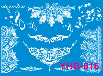1pcs White Lace Tattoo Flower Design Jewelry Temporary Tattoo Sticker Body Art Tatuagem YHB016
1pcs White Lace Tattoo Flower Design Jewelry Temporary Tattoo Sticker Body Art Tatuagem YHB016