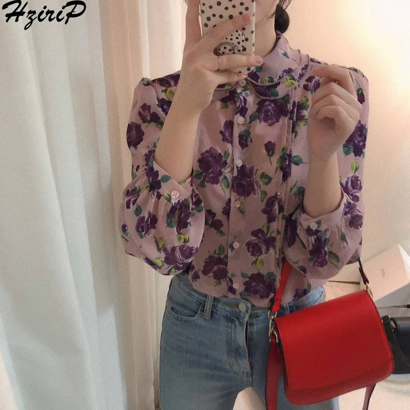 Hzirip New 2019 Fashion Spring Summer Loose Casual Retro Sweet Blouse Slim Female Tops Print Single Breasted High Quality
Hzirip New 2019 Fashion Spring Summer Loose Casual Retro Sweet Blouse Slim Female Tops Print Single Breasted High Quality