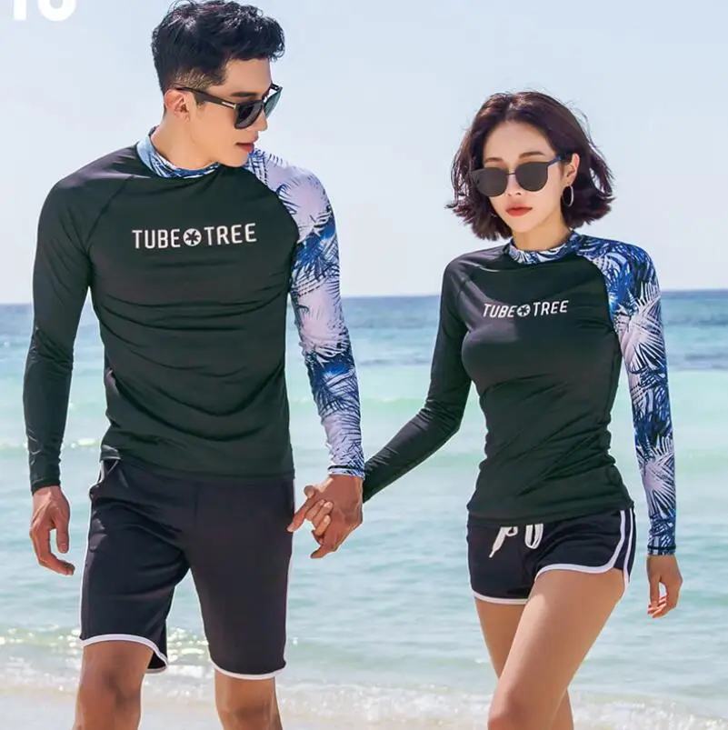 2019 New Rash Guards Men Women 2 Pieces Long Sleeve Shirt Shorts Black Couples Swimwear Surfing Bathing Suits Rashguard Wetsuits
2019 New Rash Guards Men Women 2 Pieces Long Sleeve Shirt Shorts Black Couples Swimwear Surfing Bathing Suits Rashguard Wetsuits