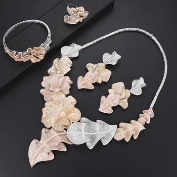 Siscathy Luxury Geometry Leaf Flower Statement Jewellry Charms Women Wedding Cubic Zirconia Dress Necklace Earring Jewelry Sets
Siscathy Luxury Geometry Leaf Flower Statement Jewellry Charms Women Wedding Cubic Zirconia Dress Necklace Earring Jewelry Sets
