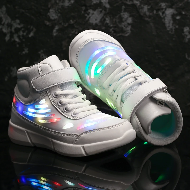 Hot sale LED Light up Flashing Shoes Kids' Sneakers Boys&Girls led shoes led Luminous skateboarding Force Sneakers trainers
Hot sale LED Light up Flashing Shoes Kids' Sneakers Boys&Girls led shoes led Luminous skateboarding Force Sneakers trainers