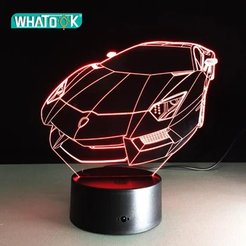 Dropshipping Sports Car 3D LED lamp Acrylic Atmosphere night light 7 Light Colors Children Bedroom Lamp kids Toys with USB Cable
Dropshipping Sports Car 3D LED lamp Acrylic Atmosphere night light 7 Light Colors Children Bedroom Lamp kids Toys with USB Cable