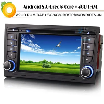 Android 8.0 Autoradio Octa Core GPS SAT NAV Car DVD Player DAB+ Bluetooth WiFi 4G Radio RDS BT CD USB SD DVR OBD for AUDI A4 B7
Android 8.0 Autoradio Octa Core GPS SAT NAV Car DVD Player DAB+ Bluetooth WiFi 4G Radio RDS BT CD USB SD DVR OBD for AUDI A4 B7