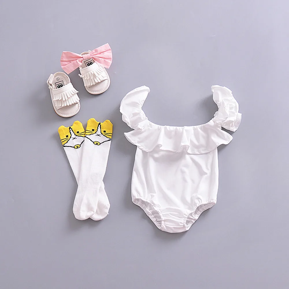 Newborn Infant Baby Girls Ruffles Sleeve Romper Solid Playsuit Clothes Outfits #$
Newborn Infant Baby Girls Ruffles Sleeve Romper Solid Playsuit Clothes Outfits #$
