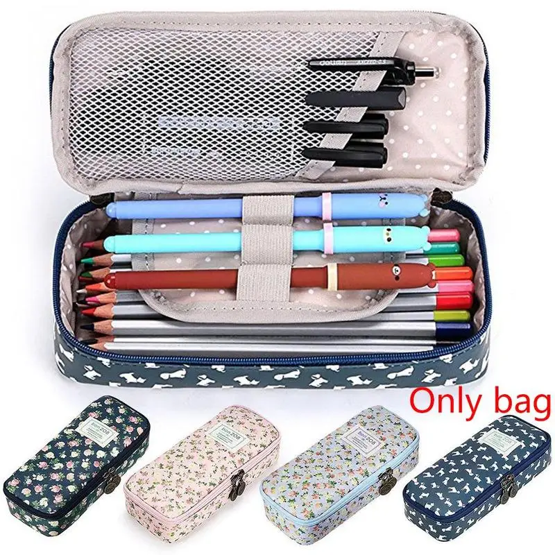 1pc Pastoral Cartoon Floral Pencil Case Girl Multi-function Stationery Bag Pencil Case Large Capacity Stationery School Supplies
1pc Pastoral Cartoon Floral Pencil Case Girl Multi-function Stationery Bag Pencil Case Large Capacity Stationery School Supplies