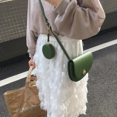 Модная однотонная сумка через плечо 2019 женская из искусственной кожи роскошная