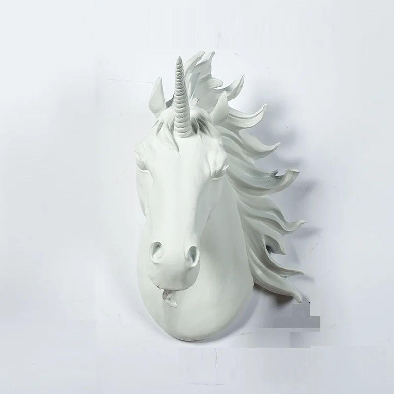 Resin Unicorn Mural Wall Hanger Animal Head Art Sculpture Wall Ornament Craft Statues Vintage Home Decorations 40CM R1110
Resin Unicorn Mural Wall Hanger Animal Head Art Sculpture Wall Ornament Craft Statues Vintage Home Decorations 40CM R1110