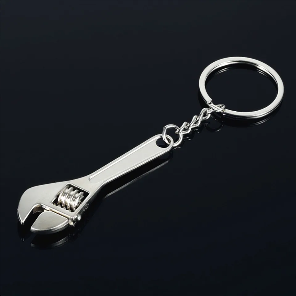 Cunymagos Hot sale New Useful Zinc Alloy Changeable Spanner Keychain Fashion Wrench Silver Key Ring Chain Creative Keyfob Tools (5)