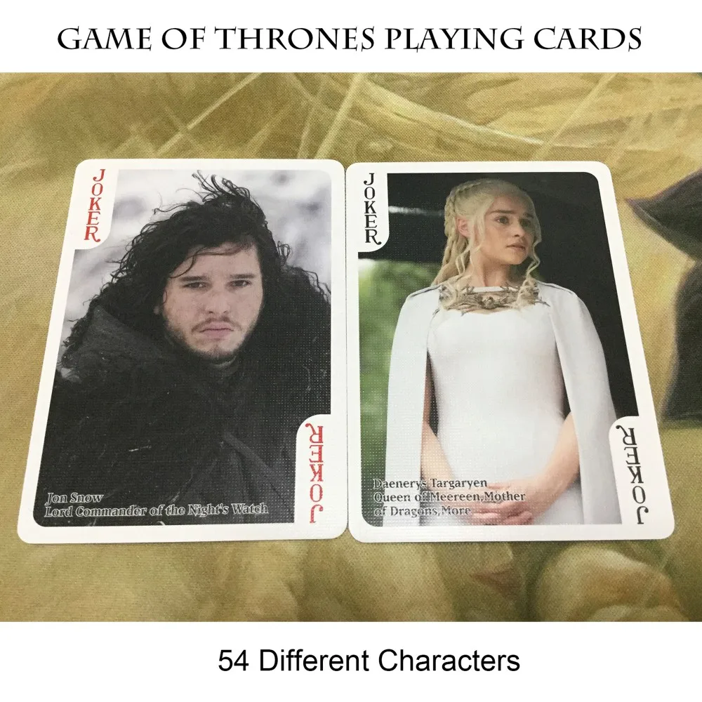 Collection Poker Game of Thrones poker playing cards related stage photo song of fire and ice products novelty poker set present
Collection Poker Game of Thrones poker playing cards related stage photo song of fire and ice products novelty poker set present