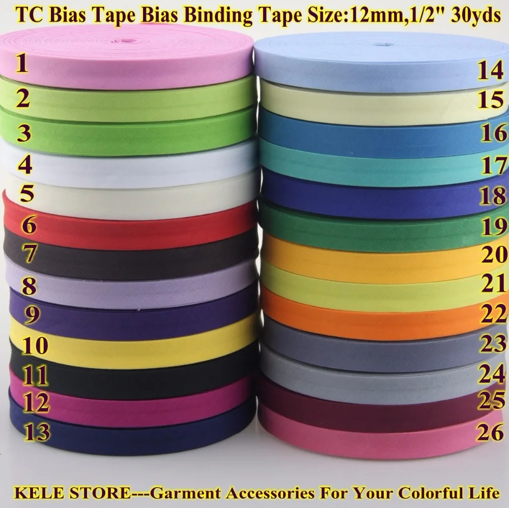 Free shipping -TC Bias Binding Tape,bias tape,size:12mm, width:1/2 inch, 30yds the least narrowest DIY Sewing folded bias tape
Free shipping -TC Bias Binding Tape,bias tape,size:12mm, width:1/2 inch, 30yds the least narrowest DIY Sewing folded bias tape