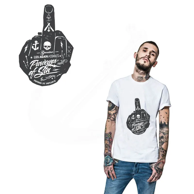 New Europe style Middle finger stickers patches T-shirt Dresses Sweater Washable thermal transfer Printed iron on patch
New Europe style Middle finger stickers patches T-shirt Dresses Sweater Washable thermal transfer Printed iron on patch