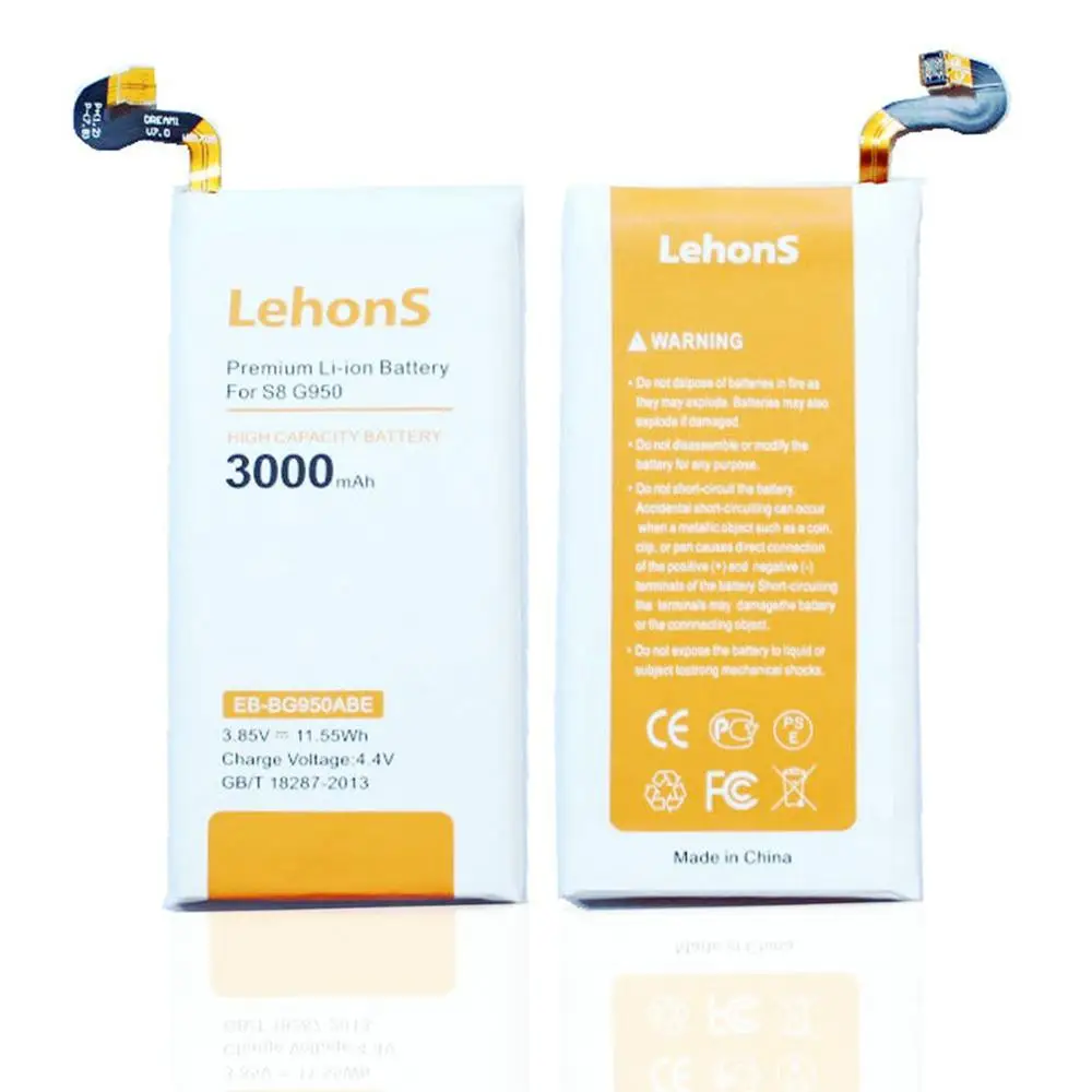 LehonS 1x 3000mAh / 11.55Wh EB-BG950ABE Replacement Battery For Samsung Galaxy S8 G9508 G9500 G950U SM-G SM-G9508 G950 ect
LehonS 1x 3000mAh / 11.55Wh EB-BG950ABE Replacement Battery For Samsung Galaxy S8 G9508 G9500 G950U SM-G SM-G9508 G950 ect